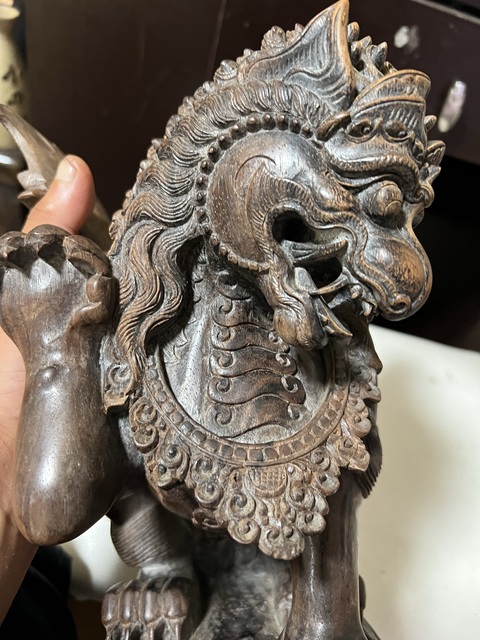 古玩雜項東南亞地區雕刻飛行神獸真品鑒賞圖