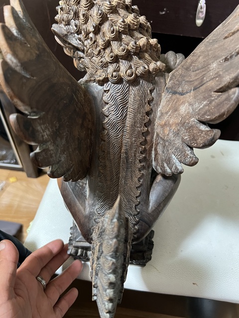 古玩雜項東南亞地區雕刻飛行神獸真品鑒賞圖