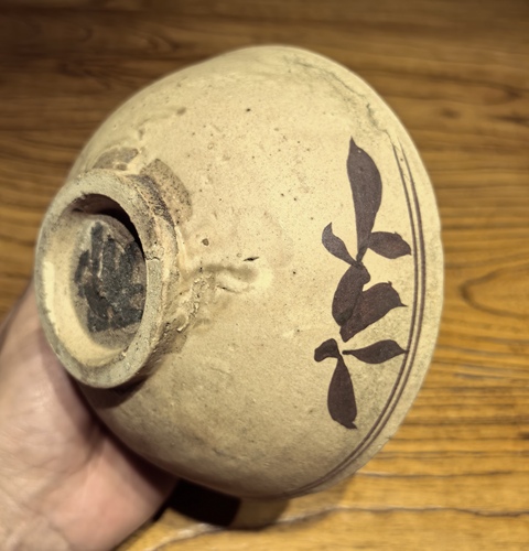 古玩陶瓷元白地黑花碗拍賣,當(dāng)前價格68元