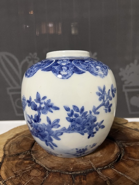 古玩陶瓷光緒青花錦雞牡丹紋罐拍賣,當前價格2388元