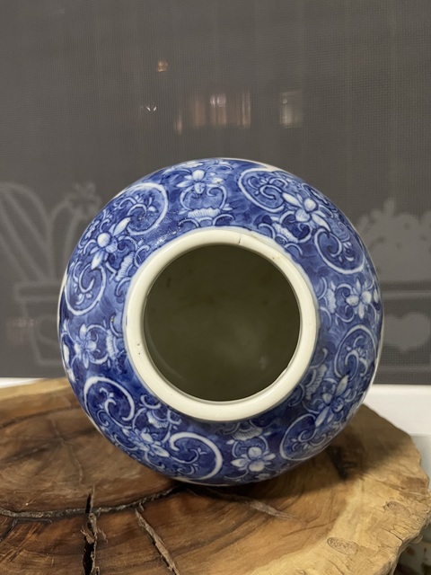 古玩陶瓷光緒青花錦雞牡丹紋罐拍賣,當前價格2388元