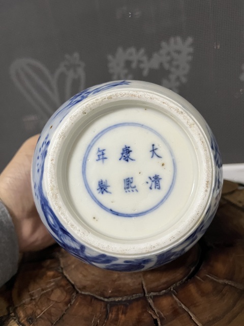 古玩陶瓷光緒青花錦雞牡丹紋罐拍賣,當前價格2388元
