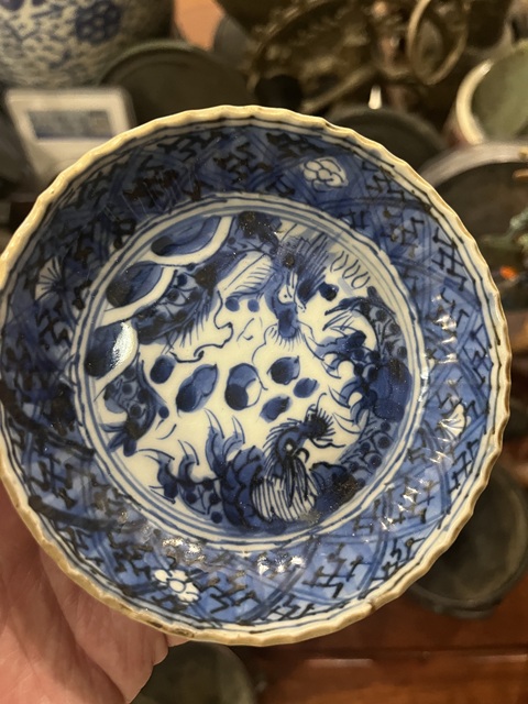 古玩陶瓷清代青花盤拍賣,當前價格299元