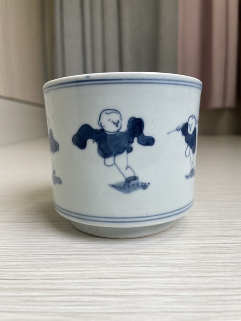 古玩陶瓷清中期 大明成化年制款 嬰戲圖香爐拍賣，當前價格800元