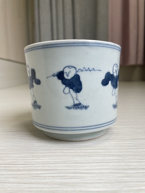 古玩陶瓷清中期 大明成化年制款 嬰戲圖香爐拍賣，當前價格800元