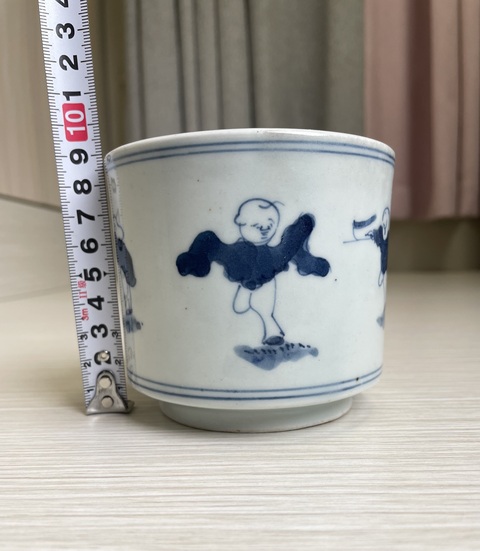 古玩陶瓷清中期 大明成化年制款 嬰戲圖香爐拍賣，當前價格800元