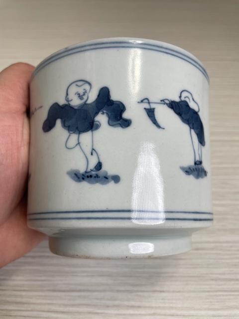 古玩陶瓷清中期 大明成化年制款 嬰戲圖香爐拍賣，當前價格800元