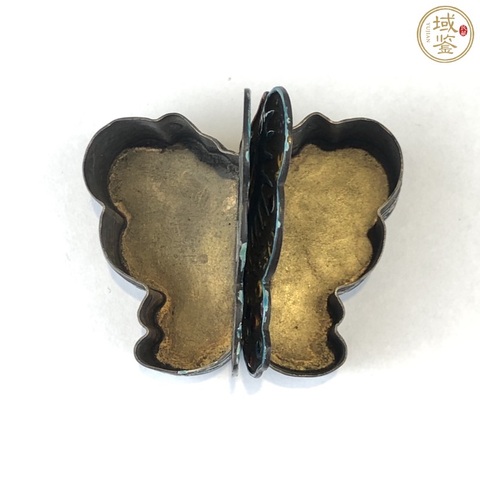 古玩雜項晚清民國 銀胎燒藍蝴蝶形琺瑯彩胭脂盒(皇家用品)拍賣,當前價格98500元
