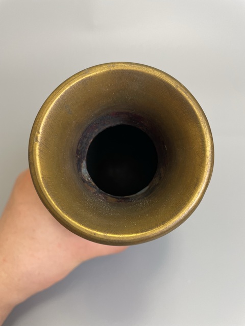 古玩銅器民國 銅胎琺瑯彩洞石花鳥紋賞瓶真品鑒賞圖