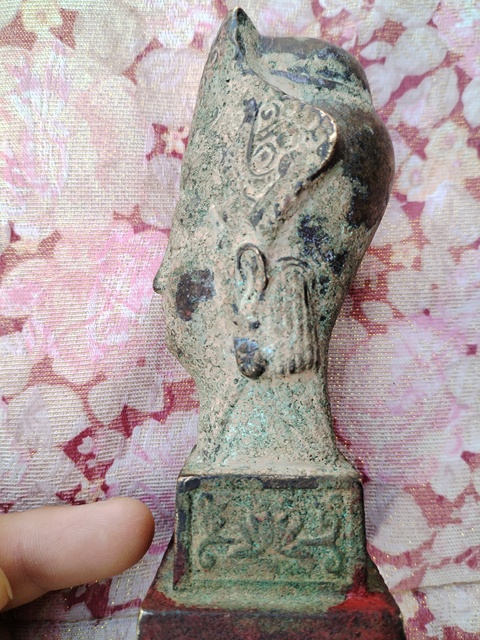 古玩銅器佛首印真品鑒賞圖