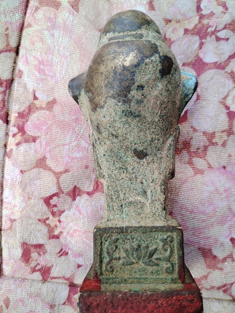 古玩銅器佛首印真品鑒賞圖