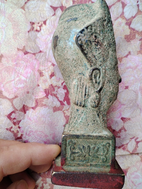 古玩銅器佛首印真品鑒賞圖