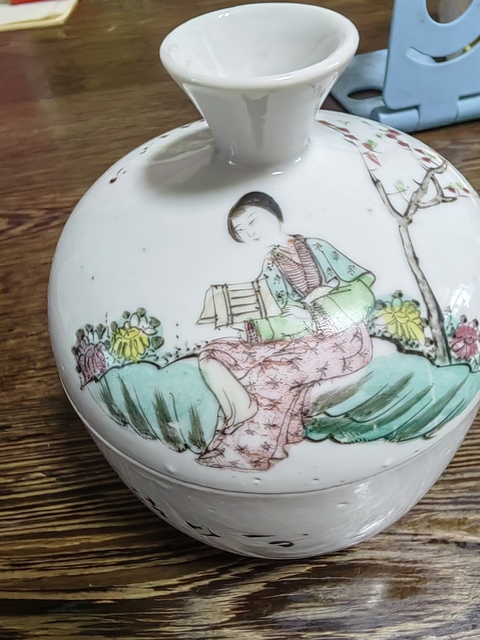 古玩陶瓷侍女糖缸真品鑒賞圖