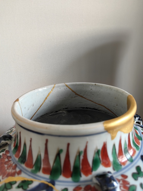古玩陶瓷青花五彩開窗花卉紋罐拍賣,當前價格8000元