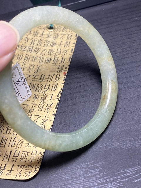 古玩玉器極美清代冰糯天然翡翠手鐲拍賣，當前價格11000元