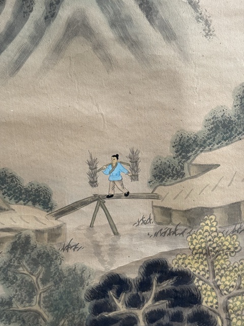 古玩字畫(huà)漁樵耕讀真品鑒賞圖