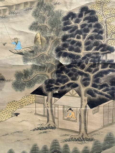 古玩字畫(huà)漁樵耕讀真品鑒賞圖
