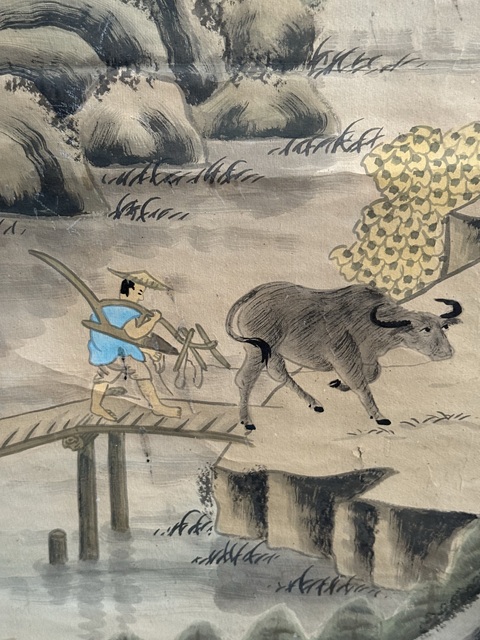 古玩字畫(huà)漁樵耕讀真品鑒賞圖