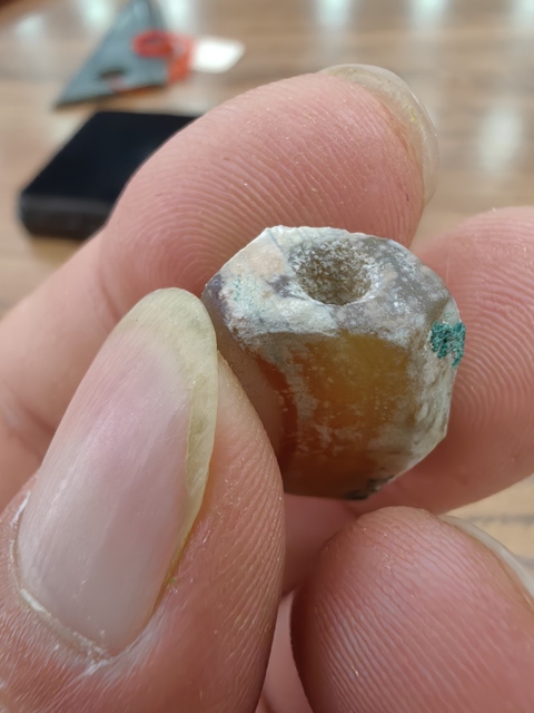 古玩玉器高古瑪瑙珠真品鑒賞圖