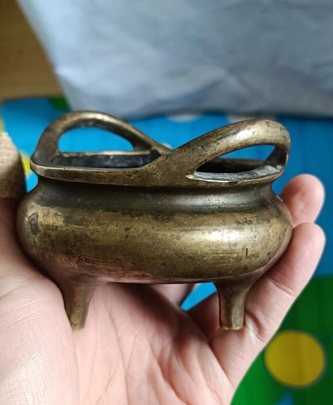 古玩銅器橋耳爐真品鑒賞圖