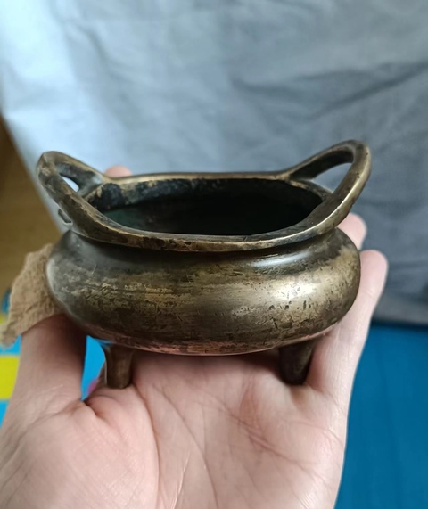 古玩銅器橋耳爐真品鑒賞圖