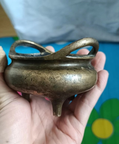 古玩銅器橋耳爐真品鑒賞圖