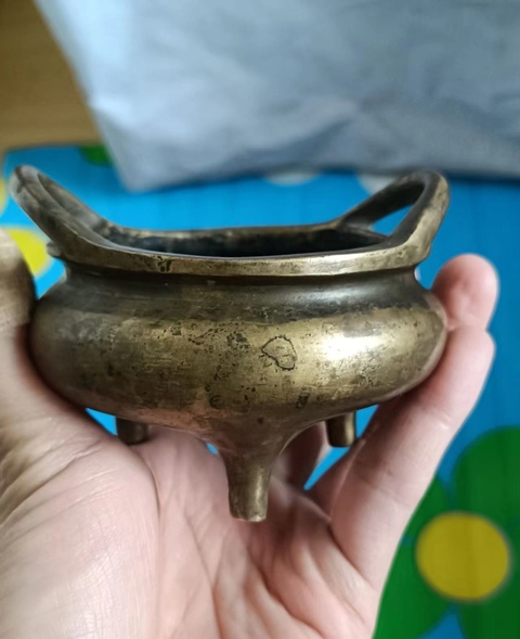古玩銅器橋耳爐真品鑒賞圖