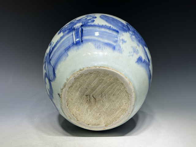 古玩陶瓷清順治·青花麒麟斗鳳芭蕉紋罐拍賣，當前價格1838元
