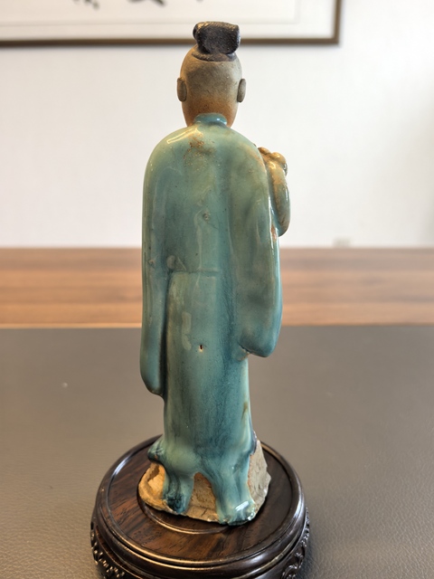 古玩陶瓷晚清石灣窯仙官造像真品鑒賞圖