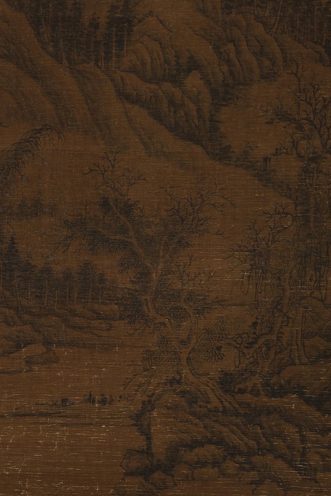 古玩字畫佚名水墨山水立軸真品鑒賞圖