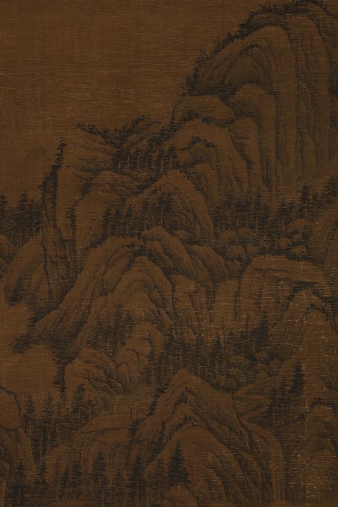 古玩字畫佚名水墨山水立軸真品鑒賞圖