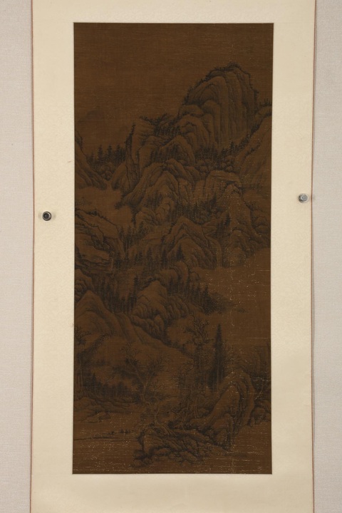 古玩字畫佚名水墨山水立軸真品鑒賞圖