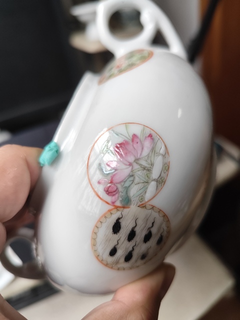 古玩陶瓷民國·粉彩皮球花紋茶葉蓋罐  真品鑒賞圖