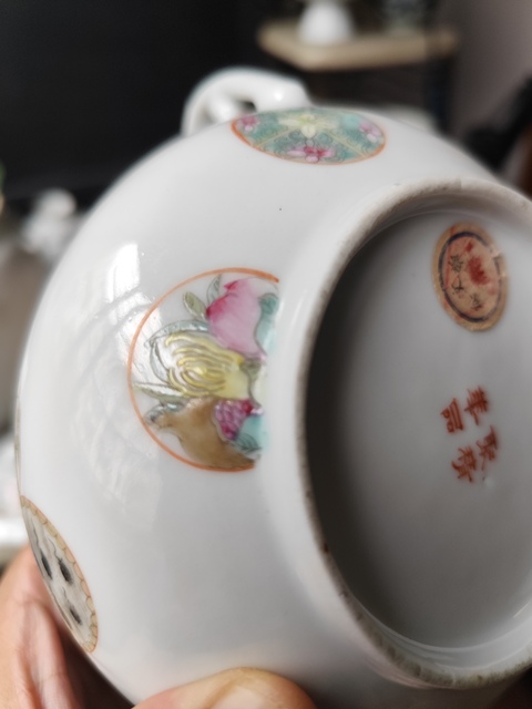 古玩陶瓷民國·粉彩皮球花紋茶葉蓋罐  真品鑒賞圖