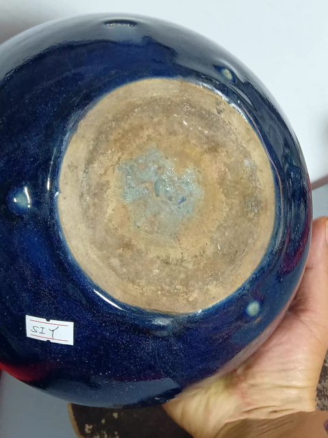 古玩陶瓷清中期霽藍釉香爐拍賣,當前價格1350元