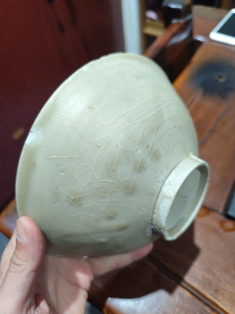 古玩陶瓷宋代湖田窯刻花葵口碗真品鑒賞圖