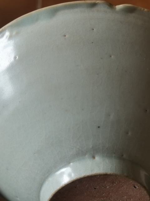 古玩陶瓷影青釉刻花紋六決碗真品鑒賞圖