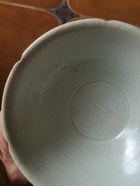 古玩陶瓷影青釉刻花紋六決碗真品鑒賞圖