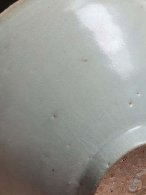 古玩陶瓷影青釉刻花紋六決碗真品鑒賞圖