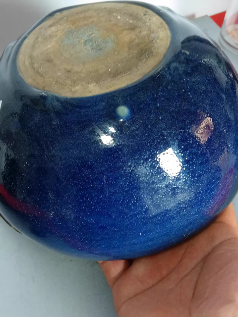 古玩陶瓷清中期霽藍釉香爐拍賣,當前價格1350元