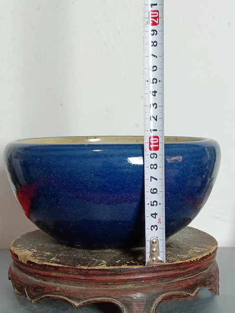 古玩陶瓷清中期霽藍釉香爐拍賣,當前價格1350元