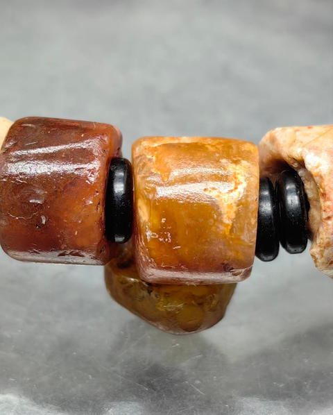 古玩玉器瑪瑙手鏈真品鑒賞圖