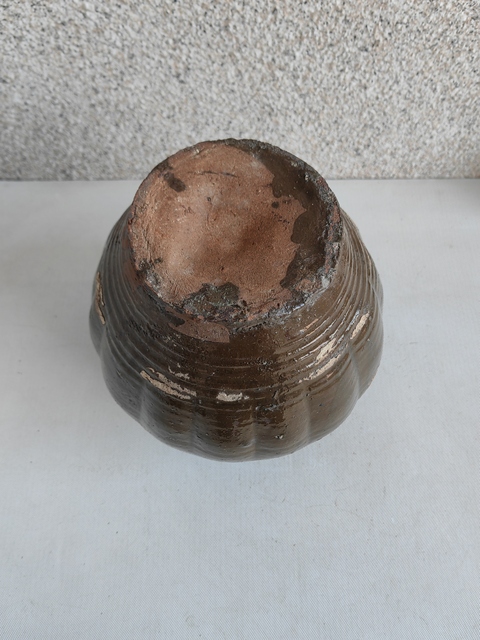 古玩陶瓷茶葉末釉瓜楞罐拍賣,當前價格580元