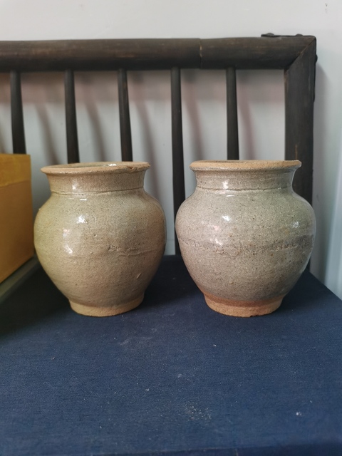 古玩陶瓷元代影青罐一對拍賣,當前價格750元