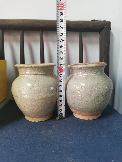 古玩陶瓷元代影青罐一對拍賣,當前價格750元