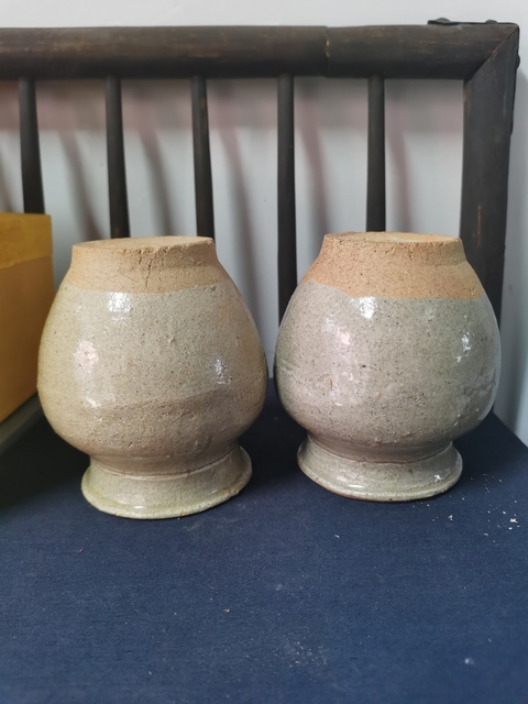 古玩陶瓷元代影青罐一對拍賣,當前價格750元