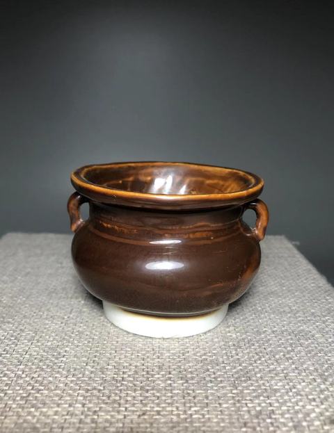 古玩陶瓷紫金釉香爐真品鑒賞圖