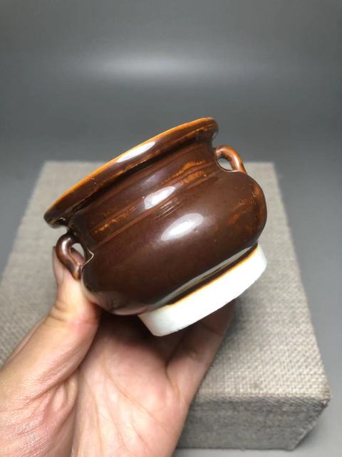 古玩陶瓷紫金釉香爐真品鑒賞圖