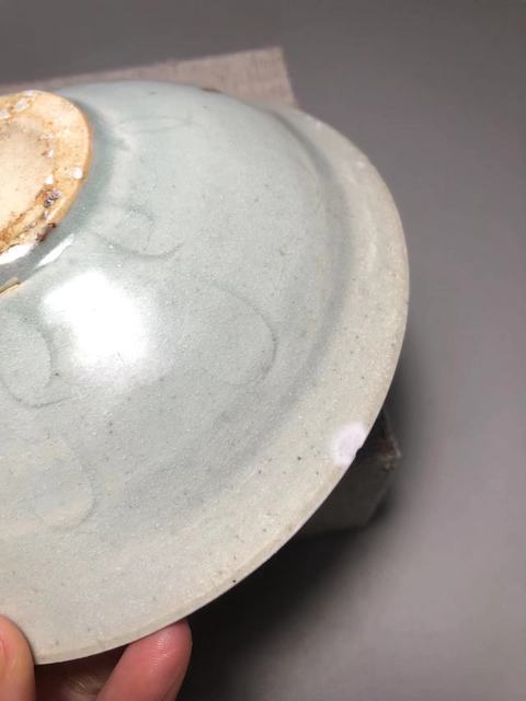 古玩陶瓷宋，景德鎮窯影青釉鵝紋碗拍賣，當前價格1600元