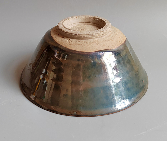 古玩陶瓷磁州窯窯變黑釉茶碗真品鑒賞圖